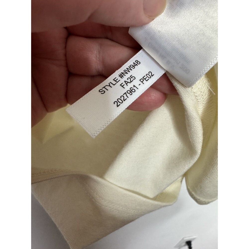 Madewell XS Ruched Mockneck Tank Top Vintage Ivory Slim Fit Sleeveless NWT - Picture 12 of 13